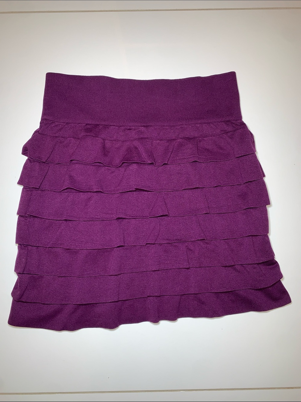 Y2K ERA - Purple Tiered Ruffle Mini Skirt